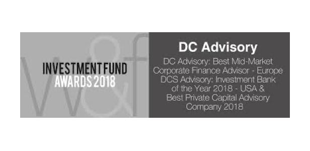 Winner: Best Mid-Market Corporate Finance Advisor 2018 – Europe