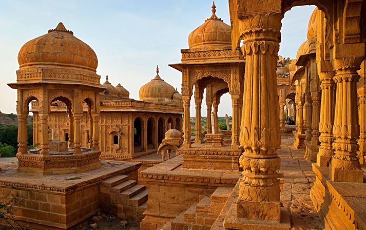 Royal Cenotaphs In Jaisalmer, Rajasthan, India